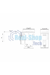 Выключатель клавишный Rexant 250V 6А (3с) ON-ON черный Mini