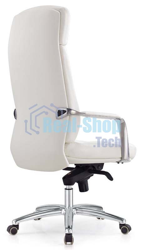 Кресло руководителя Бюрократ DAO/WHITE белый, кожа, крестовина алюминий