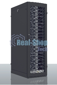 Шкаф серверный ПРОФ напольный 42U (600x1200) дверь перфорированная 2 шт., черный, в сборе, ШТК-СП-42.6.12-44АА-9005