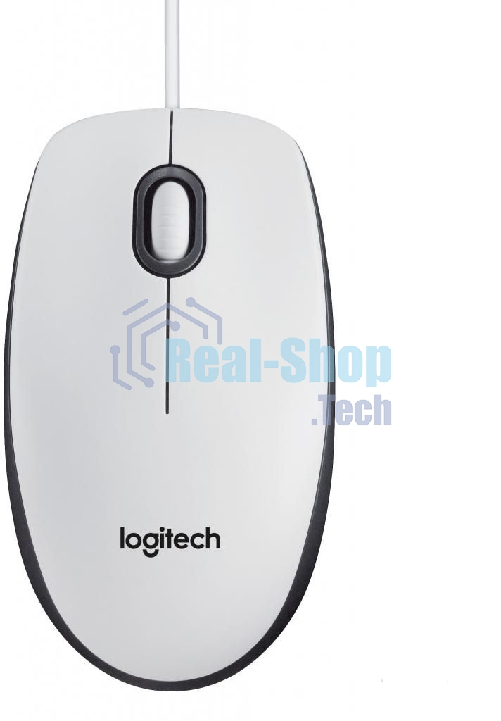 Мышь проводная Logitech M100 белый, 1000 dpi, USB, кнопки - 3