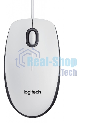 Мышь проводная Logitech M100 белый, 1000 dpi, USB, кнопки - 3