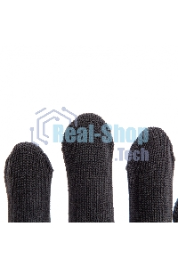 Перчатки из синтетической нити, ПВХ точка, 13 класс, черные, XL Россия