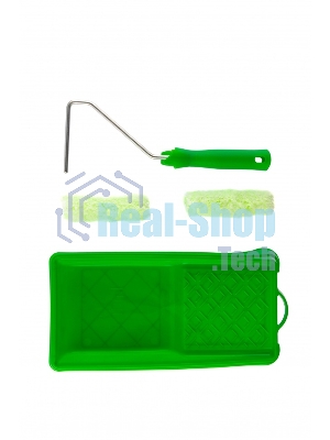 Малярный набор Сибртех для работ по дереву: кювета 150 мм х 290 мм и мини-валик 110 мм