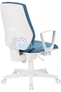 Кресло компьютерное Бюрократ CH-W545 синий 38-415, крестовина пластик, пластик белый