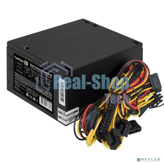Блок питания ExeGate 800NPXE (EX292177RUS), 800Вт, 120мм, черный