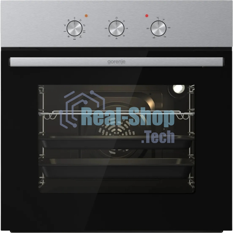 Встраиваемый духовой шкаф электрический Gorenje BO6727E03NX, черный/серебристый