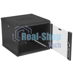Шкаф настенный Hyperline TWB-0966-SR-RAL9004 19-дюймовый (19