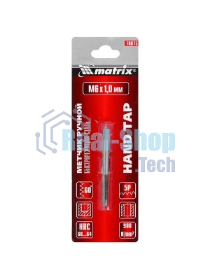Метчик Matrix ручной М12x1,75 мм, Р6М5