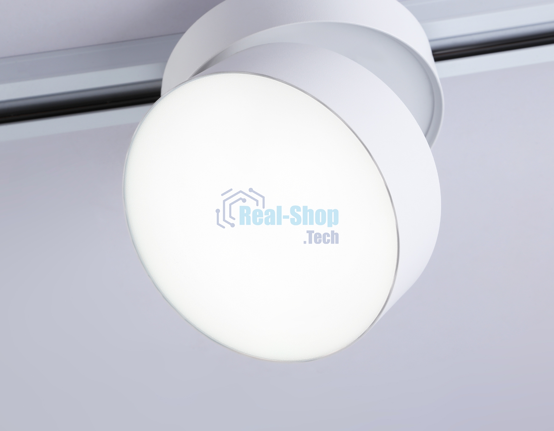 Трековый однофазный светодиодный светильник Ambrella light GL6875 WH белый LED 16W 4200K D115*90