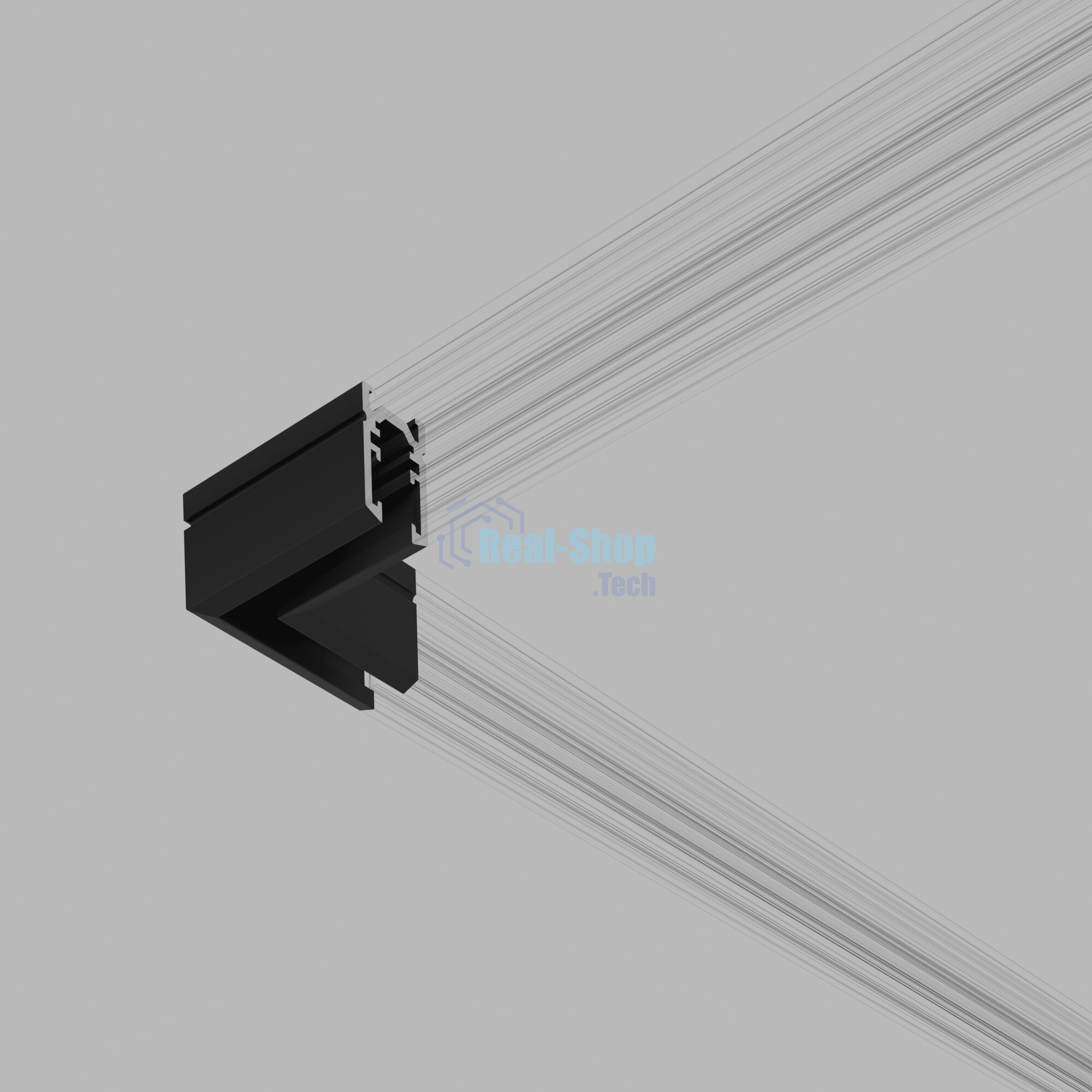 Mini Magnetic Коннектор угловой для накладного шинопровода (черный) 85179/00