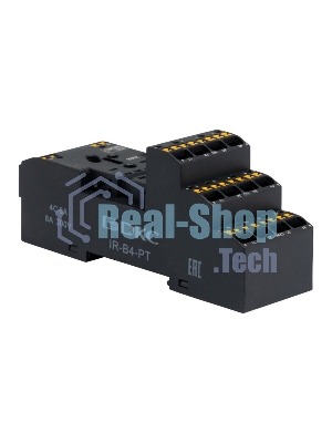 Колодка с клеммами push-in для реле на 4 группы: IR-24DC/220DC/230AC-4CO