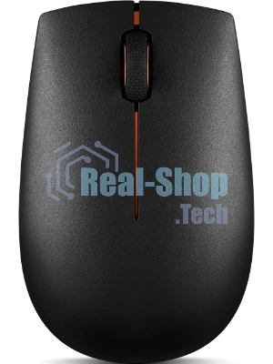 Мышь беспроводная Lenovo 300 черный, 1000 dpi, радиоканал, USB, кнопки - 3