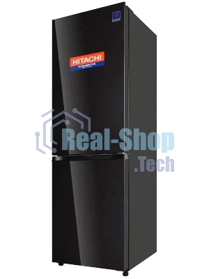 Холодильник Hitachi R-B410PUC6 BBK черный двухкамерный 215/105л морозилка снизу, No Frost