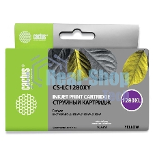 Картридж струйный Cactus CS-LC1280XY желтый (16,6 мл) для Brother MFC-J6510/6910DW
