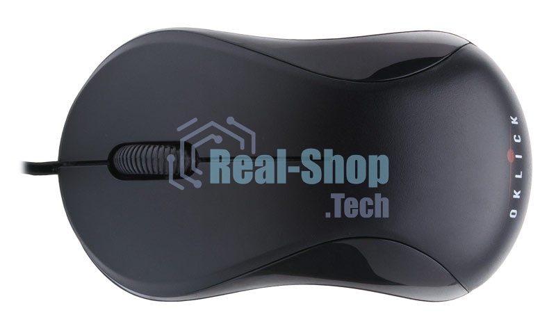 Мышь проводная Oklick 115S черный, 1200 dpi, USB, кнопки - 3