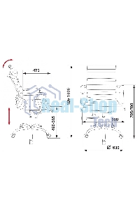 Кресло руководителя Бюрократ CH-883-LOW/BLACK черный, низкая спинка, искусственная кожа, крестовина хром