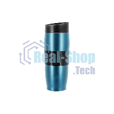 Термокружка LARA LR04-24 <Aqua> 380мл, двойные стенки, вакуум, сталь/силикон