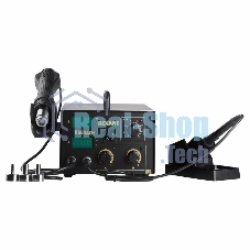 Паяльная станция Rexant, 2 в 1: паяльник+термофен, с цифровым дисплеем, 100-480 °С