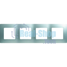 Рамка 4 поста, алюминий ETIKA 