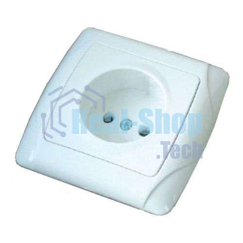 Розетка 1-м СП Маргарита 16А IP20 бел. Universal М0022