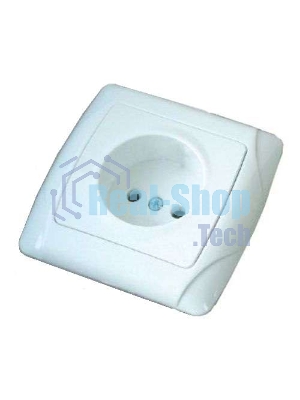 Розетка 1-м СП Маргарита 16А IP20 бел. Universal М0022