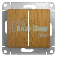 Механизм выключателя 2-кл. СП Glossa 10А IP20 10AX дер. дуб SchE GSL000551