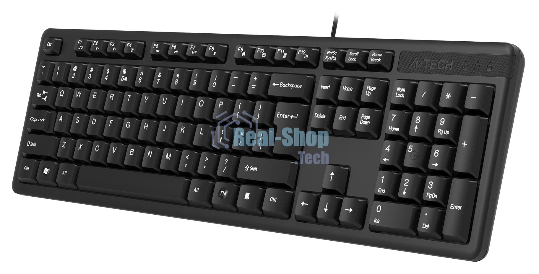 Клавиатура проводная A4Tech KK-3, USB, черный