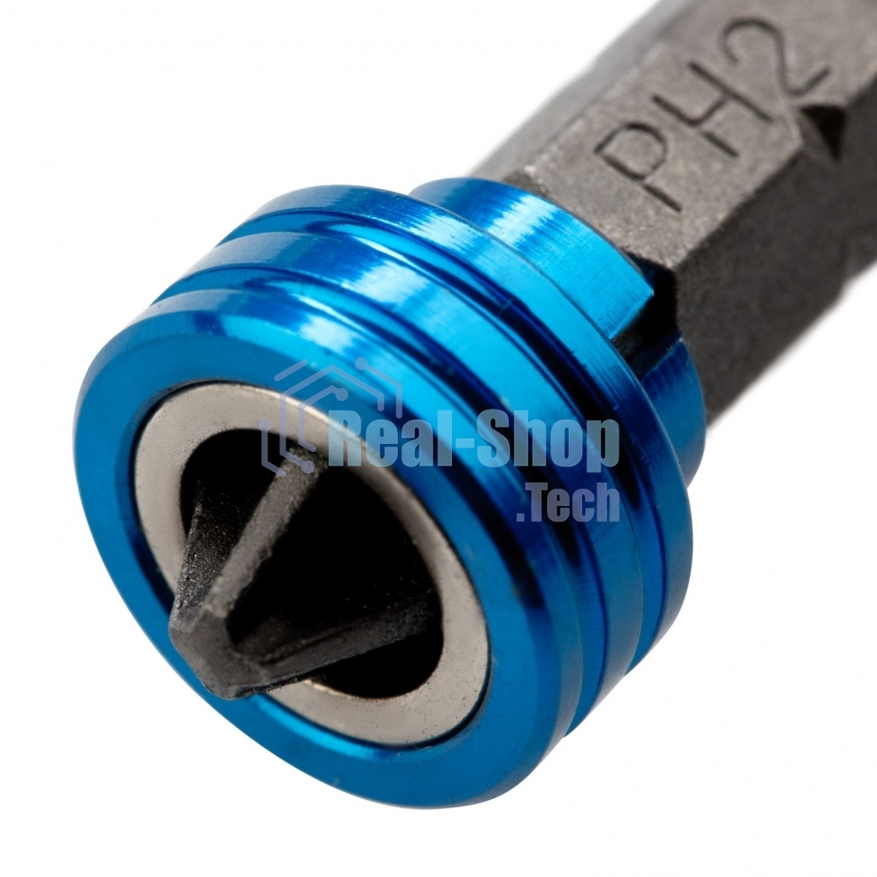 Бита Gross 11456 PH 2x50 мм с ограничителем и магнитом, для ГКЛ, S2