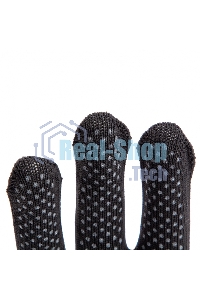 Перчатки из синтетической нити, ПВХ точка, 13 класс, черные, XL Россия