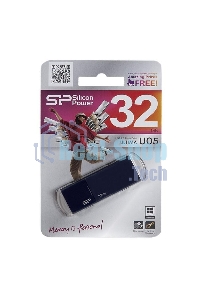 Флешка USB R/W 32Gb, Silicon Power Ultima U05, USB 2.0, синий