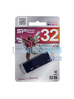 Флешка USB R/W 32Gb, Silicon Power Ultima U05, USB 2.0, синий