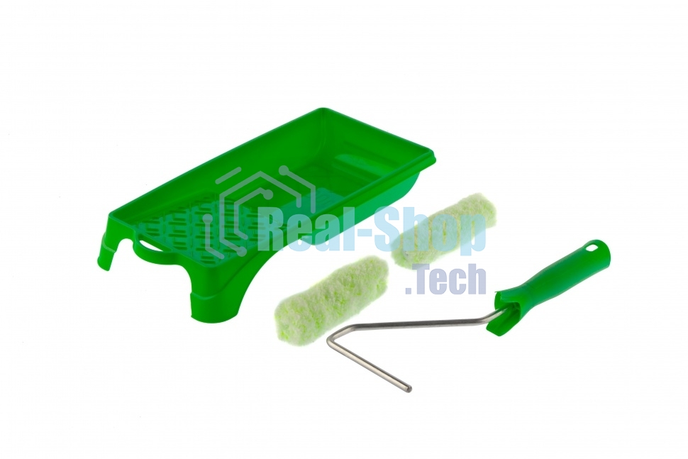 Малярный набор Сибртех для работ по дереву: кювета 150 мм х 290 мм и мини-валик 110 мм