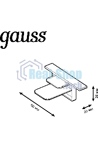 Заглушка для встраиваемого трекового шинопровода Gauss черный