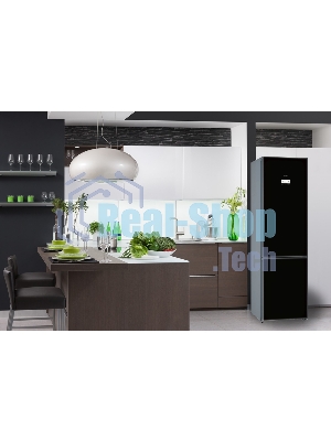 Холодильник Bosch KGN39LB30U черный двухкамерный 290/110л морозилка снизу, No Frost