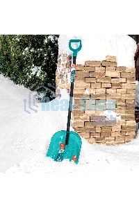 Лопата для уборки снега,поликарбонат,340х385х1340мм,алюминиевый черенок,ПВХ оплетка, LUXE Palisad