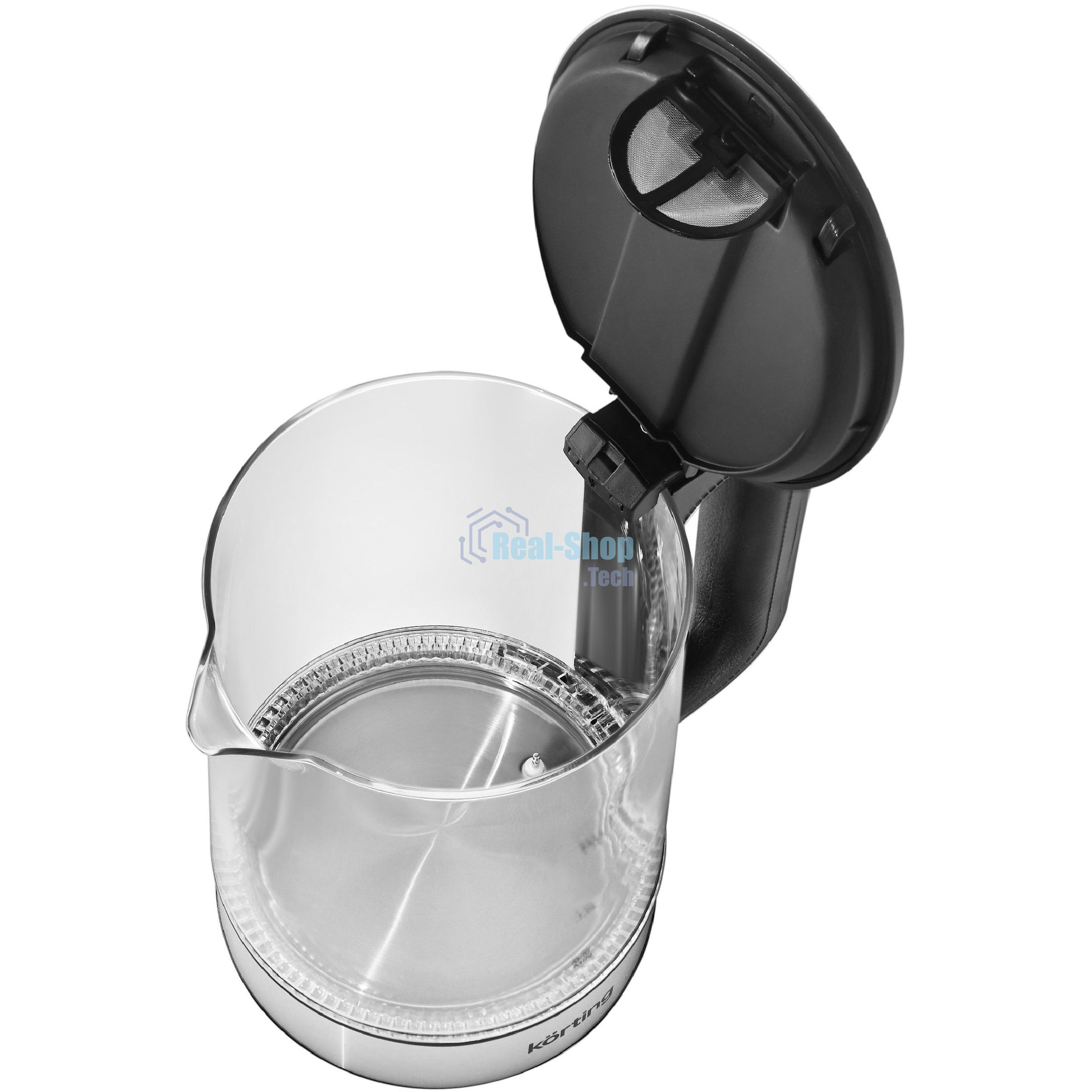 Электрический чайник Korting, объем 1.7 л, материал: стекло, механическое управление, фильтр от накипи, 5 температурных режимов, автоотключение, поддержание температуры