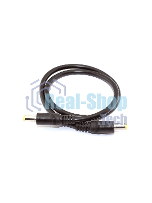 Кабель DC 5.5x2.5 18 AWG папа-папа 0,5 м с прямым штекером