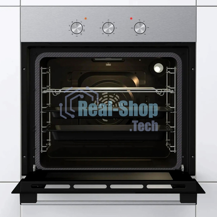 Встраиваемый духовой шкаф электрический Gorenje BO6727E03NX, черный/серебристый