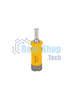 Коронка алмазная профессиональная по керамограниту и железобетону Kranz М14, вакуумное спекание, 25 мм, для УШМ