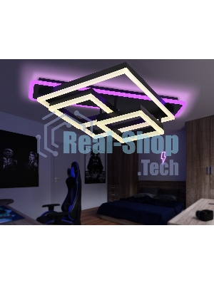 Светильник Ambrella light FA8533 BK черный 132W 3000K-6400K+RGB 630*570*160 (ПДУ РАДИО 2.4G)