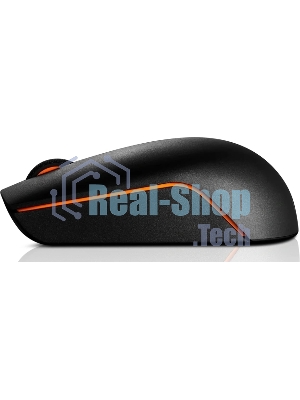 Мышь беспроводная Lenovo 300 черный, 1000 dpi, радиоканал, USB, кнопки - 3