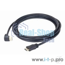 Кабель Cablexpert HDMI CC-HDMI490-6, 19M/19M, v2.0, медь, позол.разъемы, экран, угловой, 1.8м, черный, пакет
