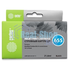 Картридж струйный Cactus CS-CZ109AE №655 черный (21,6 мл) для HP DJ IA 3525/5525/4515/4525