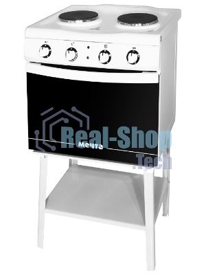 Плита электрическая Мечта 221Ч белый, конфорок 2 шт, духовка 25 л, 50 см x 85 см x 43 см