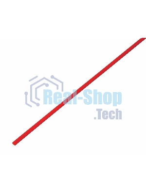 Термоусадочная трубка Rexant 2,0/1,0 мм, красная, упаковка 50 шт. по 1 м