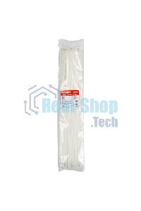 Хомут-стяжка кабельная нейлоновая Rexant 500 x 4,8 мм, белая, упаковка 100 шт.