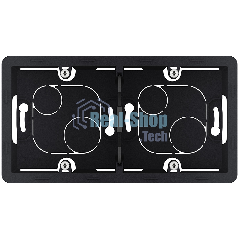 Коробка накладного монтажа 2 поста антрацит