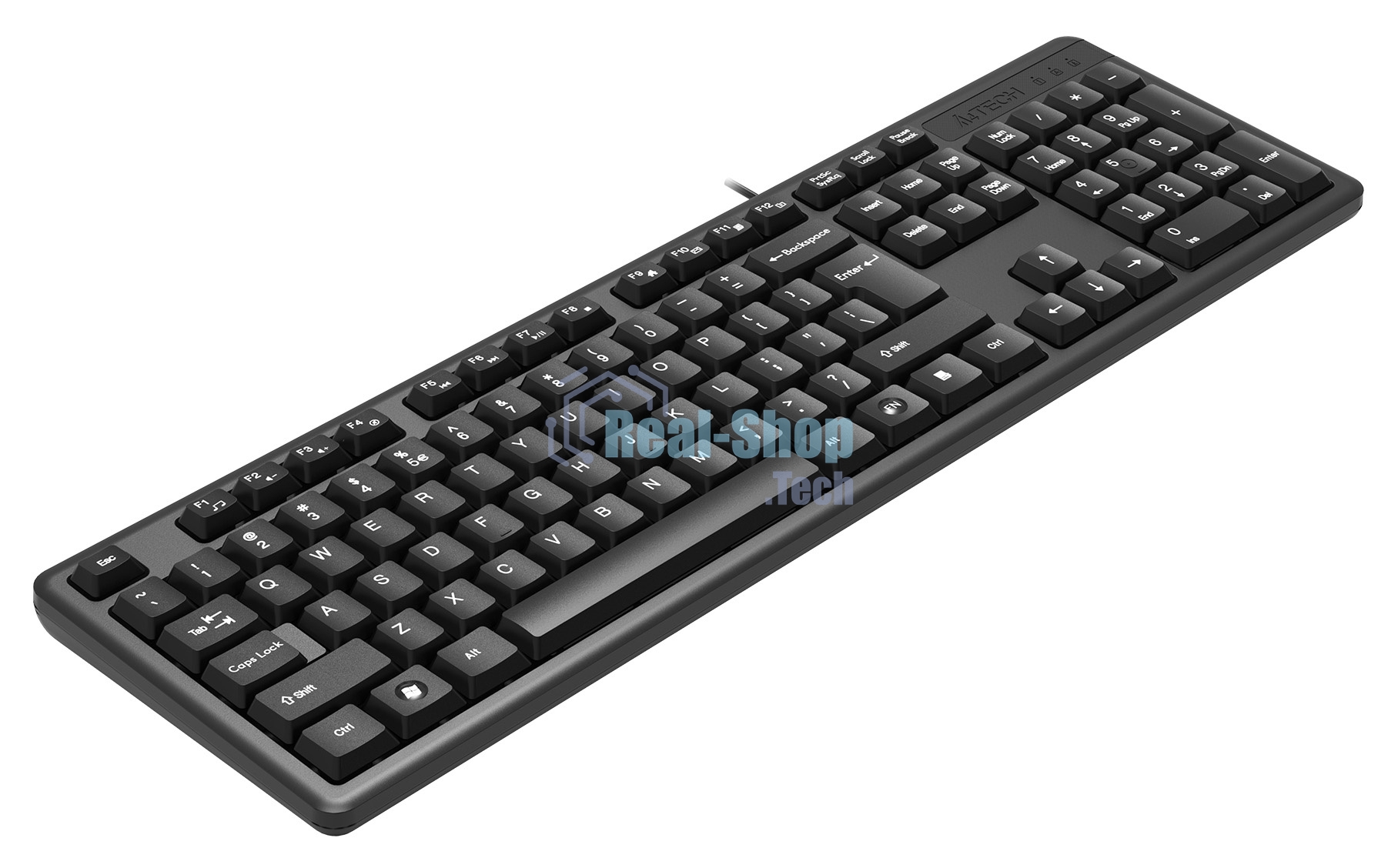 Клавиатура проводная A4Tech KK-3, USB, черный