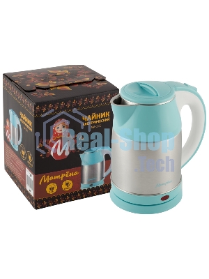 Чайник электрический Матрена MA-121 электрический (1,8 л) стальной голубой