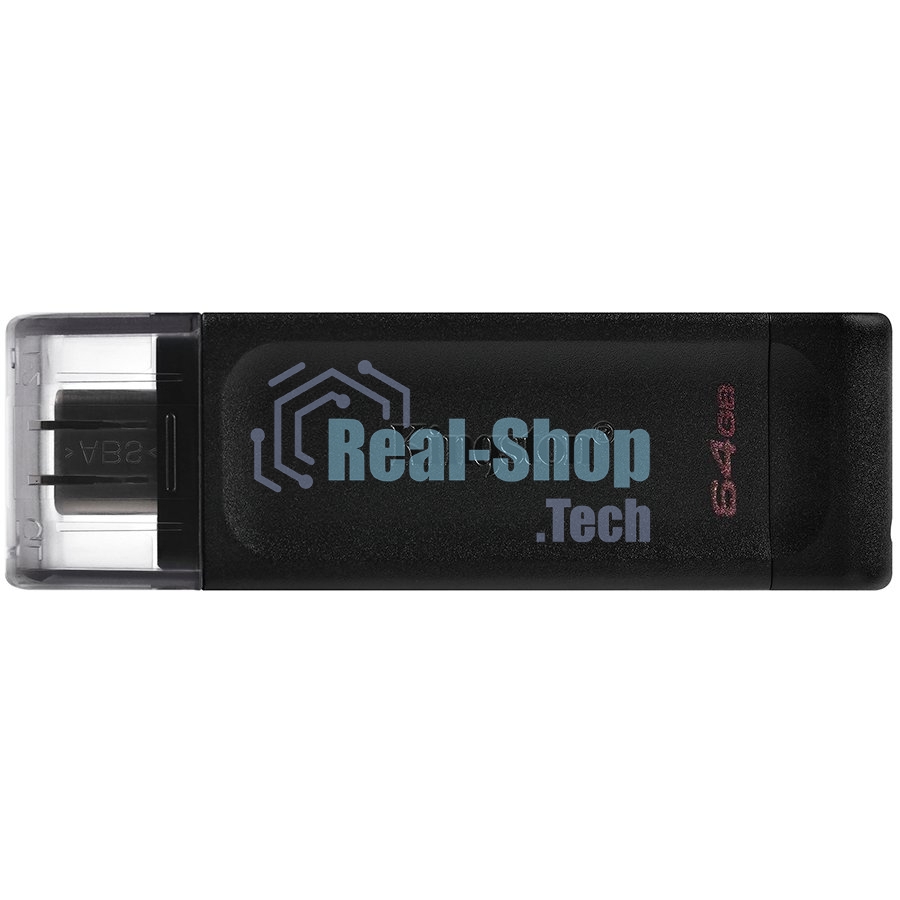 Флешка USB Kingston DataTraveler DT70 (DT70/64Gb), 64Gb, USB-C 3.2 Gen 1,  R/W 70/45, черный
